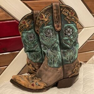 DAN POST Women’s Western Cowboy Boots Vintage Bluebird 6.5 M